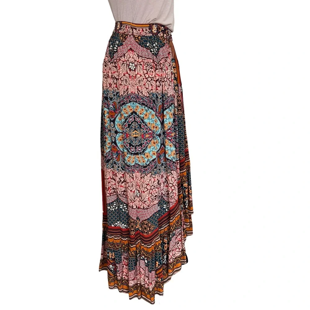 ANTHROPOLOGIE  ALLAIRE  HIGH-LOW MAXI SKIRT  by BHANUNI 100% viscose - SIZE 2 - Picture 10 of 13